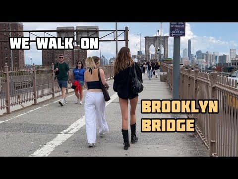 New York: We Walked on Brooklyn Bridge 🌉 | First Time in NYC | No Talking America 🇺🇸 Walks