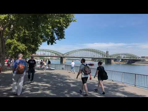 Cologne Germany 🇩🇪 Walk along the Rhein River and centre of Köln