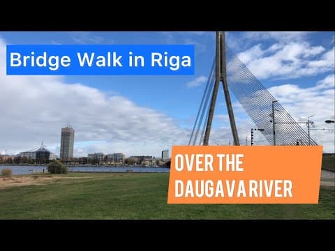 Vanshu Bridge 🌉 Walk in Riga, Latvia 🇱🇻