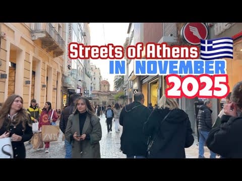(Update 2025) GREECE 🇬🇷  How Streets of Athens Look Like in November?