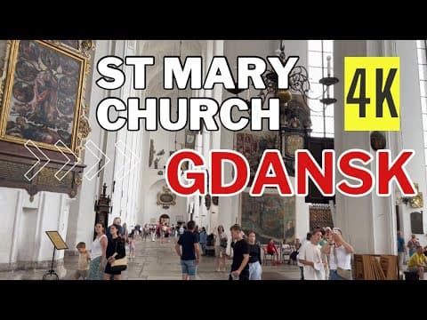 4K St Mary Church in Gdańsk Poland 🇵🇱 // Interior Walk and View From the Top