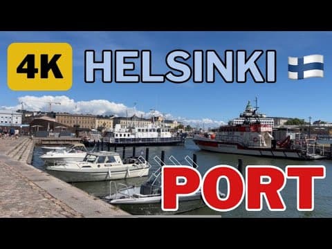 Helsinki Port 4K Summer Sunny Walk // FINLAND 🇫🇮 4K