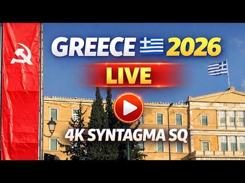 ATHENS 4K Live Cam Syntagma Square 2026 | Real Time Street Views Greece
