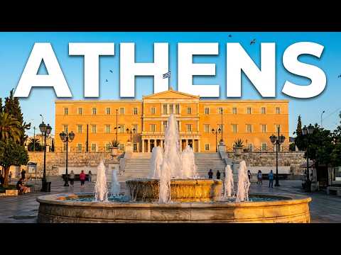 Syntagma square, fountain, Greek Parliament in Athens