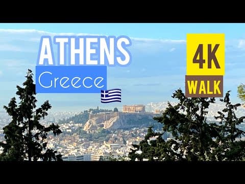 Greece 🇬🇷 Athens Walk From Lycabettus to the Panathenaic Stadium through Kolonaki and Pangrati