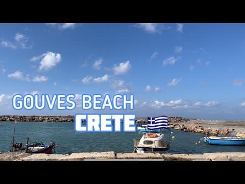 GREECE 🇬🇷 Crete: Gouves Beach Walk