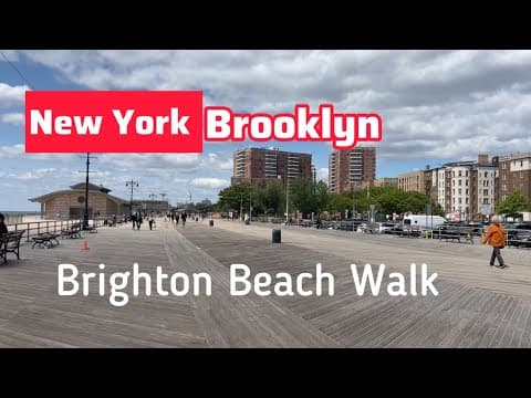 [NYC UPD] New York Brooklyn - Brighton Beach Walk // Windy First Day of the Summer