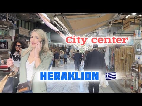 Heraklion GREECE 🇬🇷 City Center Walk