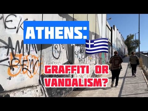 Athens GREECE 🇬🇷 Graffiti or Vandalism? Answer This Question in the Comments!