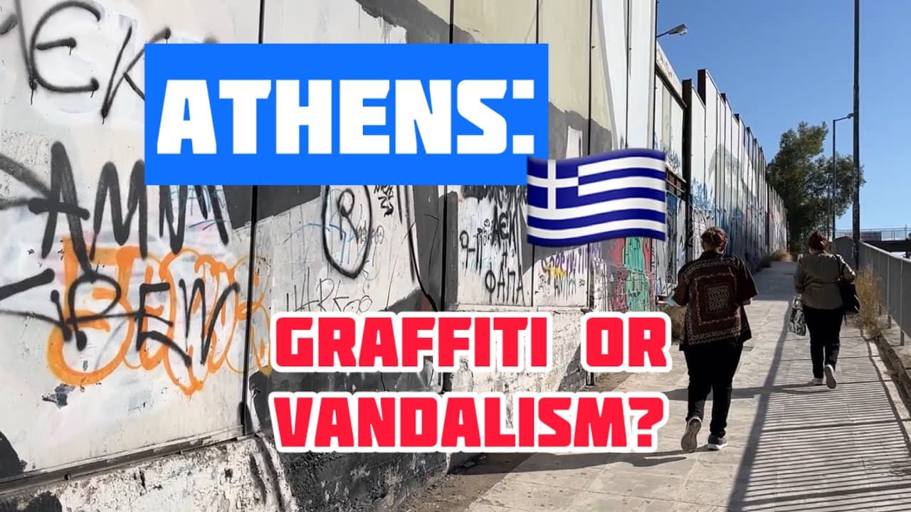 Athens GREECE 🇬🇷 Graffiti or Vandalism? Answer This Question in the Comments!