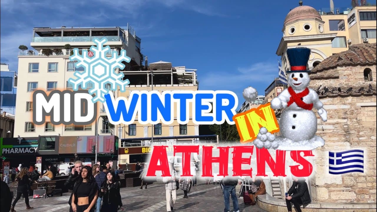 Mid Winter ❄️ in Athens Greece 🇬🇷 - How Athens Greece Looks Like in Mid Winter?