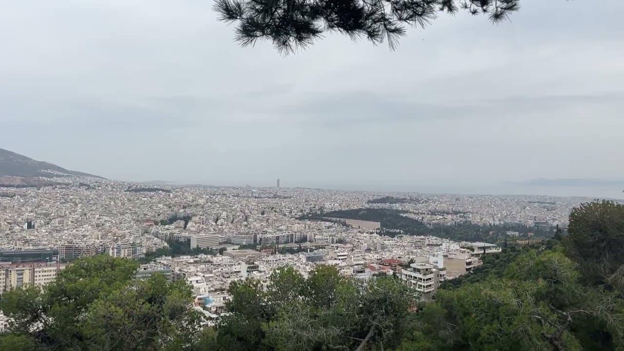 View over Athens from Lycabettus Hill